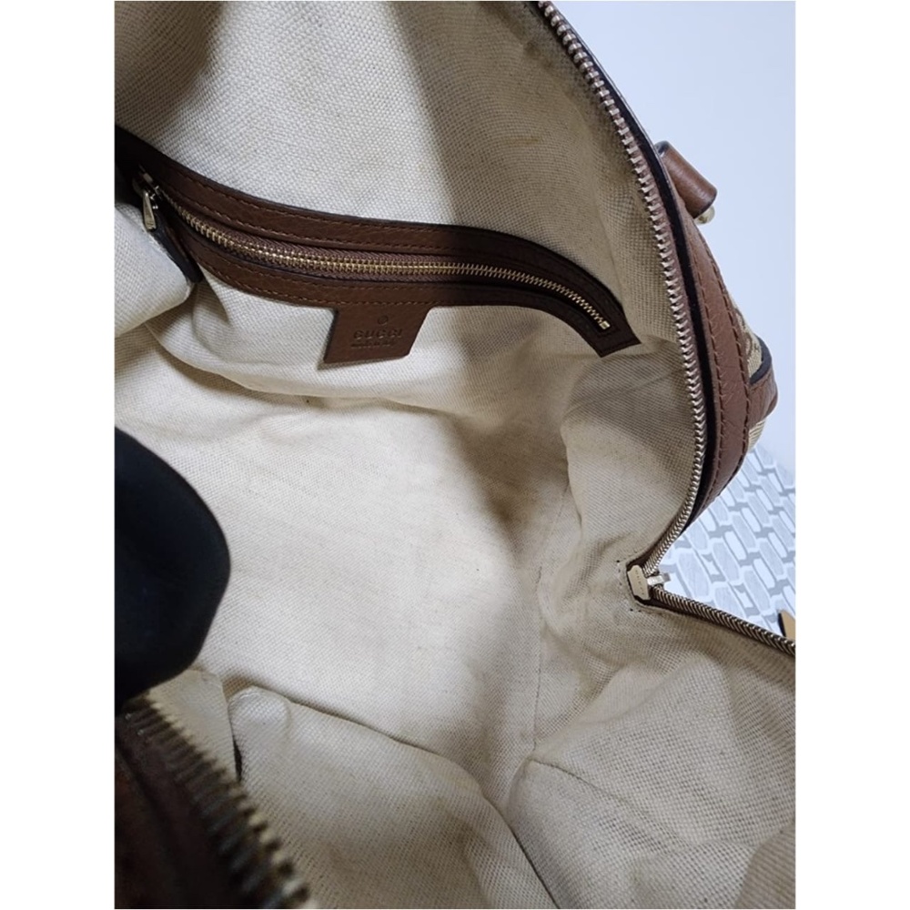 Authentic Gucci GG Canvas Top Handle Bag Brown/Beige - Picture 11 of 12